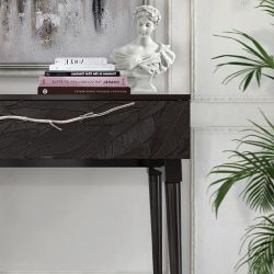 Консоль Арт Колор leaves Стайл Сильвер Терпкий коричневый