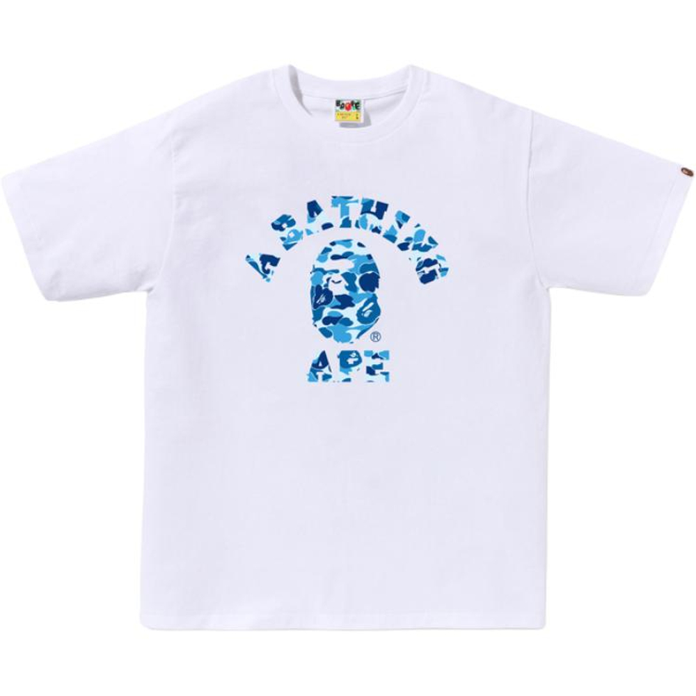 A Bathing Ape Abc Camo Ape Face Tee белый синий