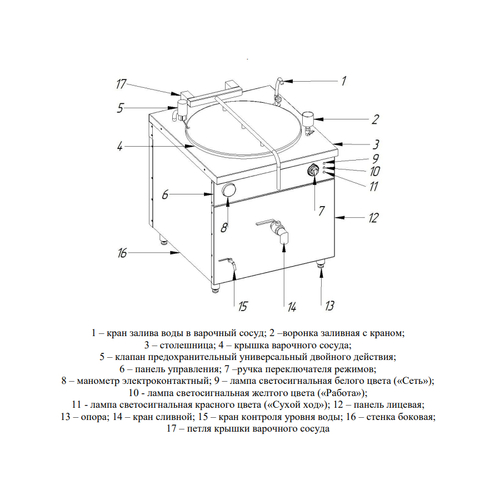 Котел пищеварочный KAYMAN КПЭ-60-М