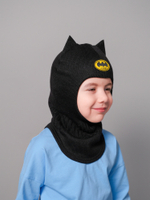 Шлем весенний/осенний вязаный (Черный) Бэтмен