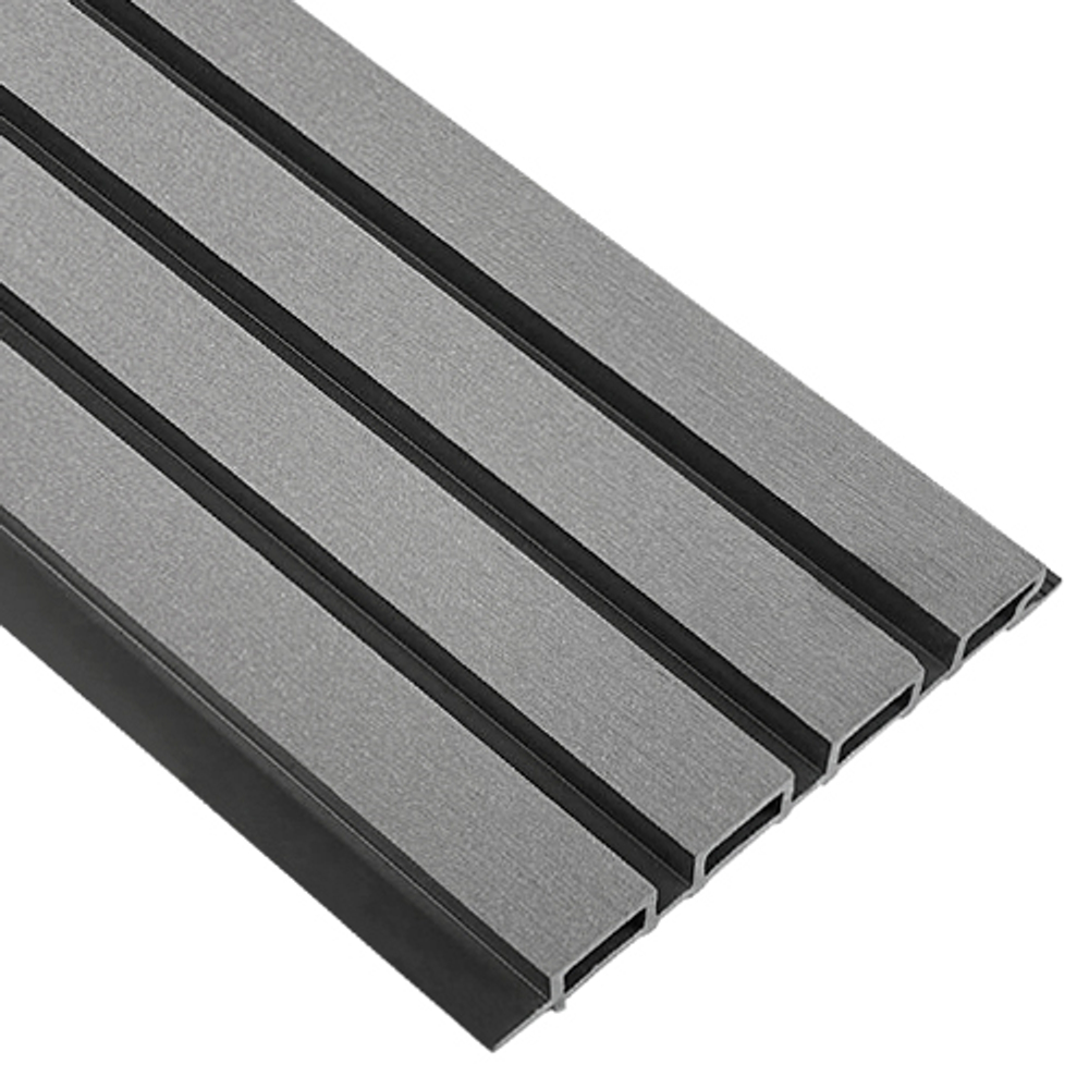 Фасадная реечная панель EasyDecking Wood-X 219х26х3010 Серый Шлифованная