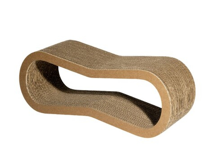 Когтеточка-лежанка картон Зверье мое Восьмерка (большая) - 59х21х22 см