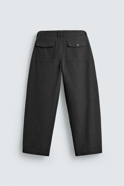 ZARA БРЮКИ BALLOON FIT, АНТРАЦИТОВО-СЕРЫЙ