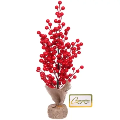 Декоративное украшение «Ягодный пируэт» 45 см, Красный