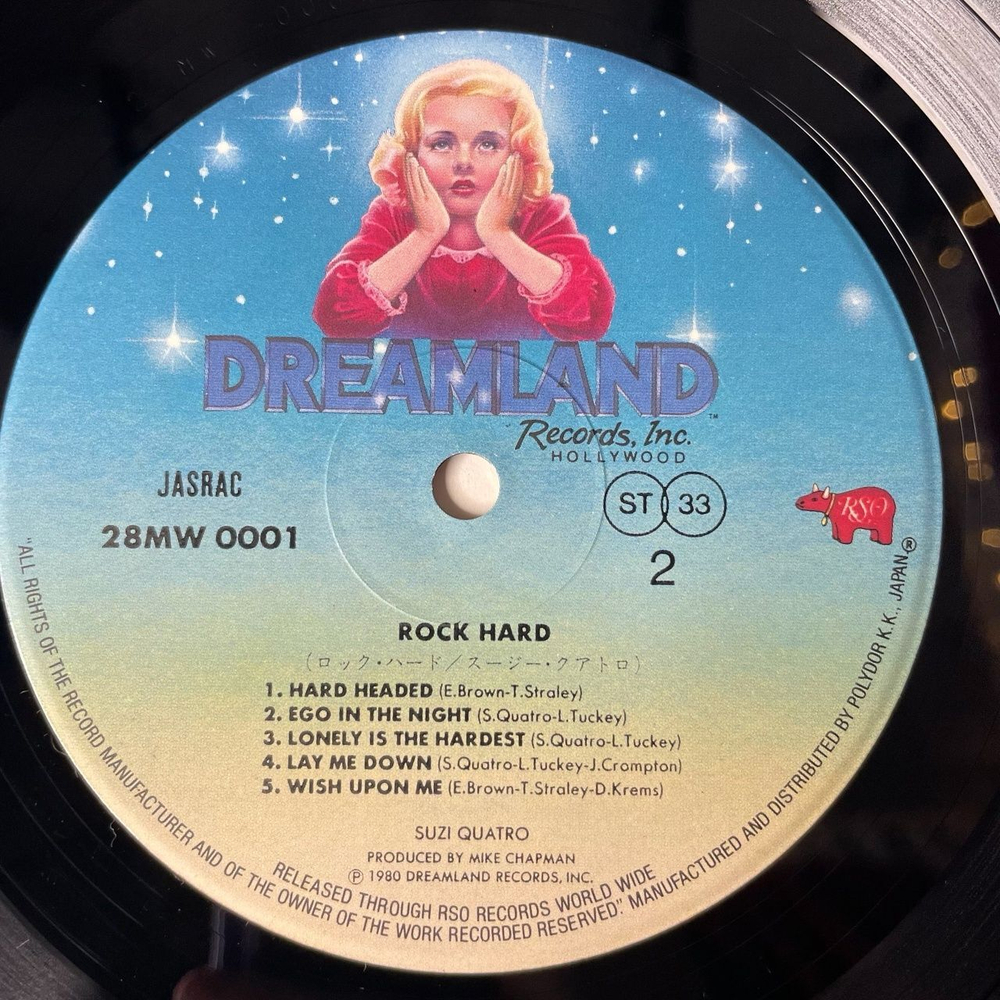 Винтажная виниловая пластинка LP Suzi Quatro Rock Hard (Japan 1980) (Obi)