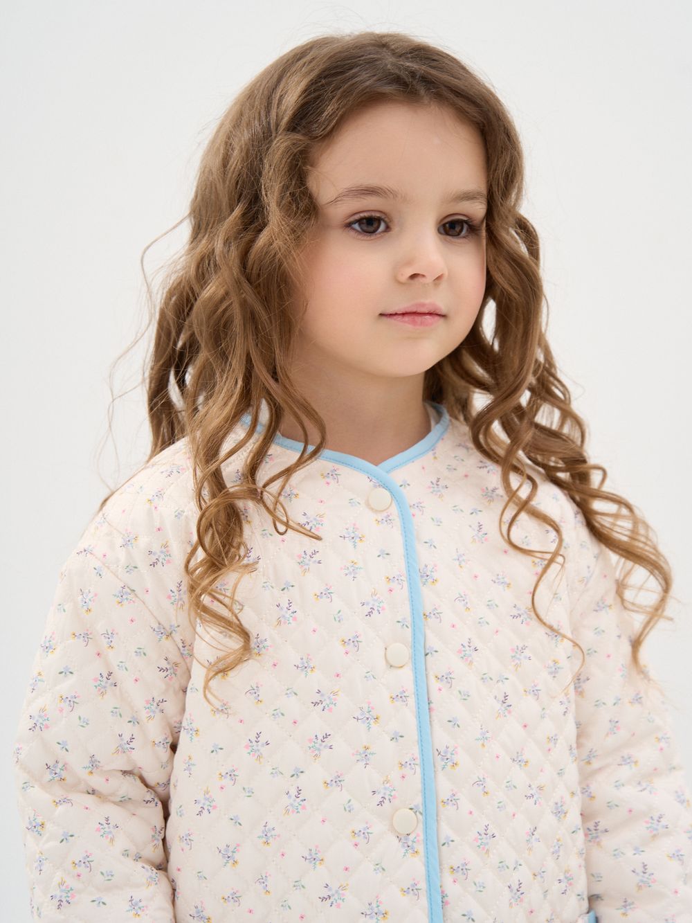 Куртка стеганая на кнопках "Незабудка"