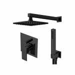 Душевая система Gattoni Kubik KTQ15/PDNO черная матовая