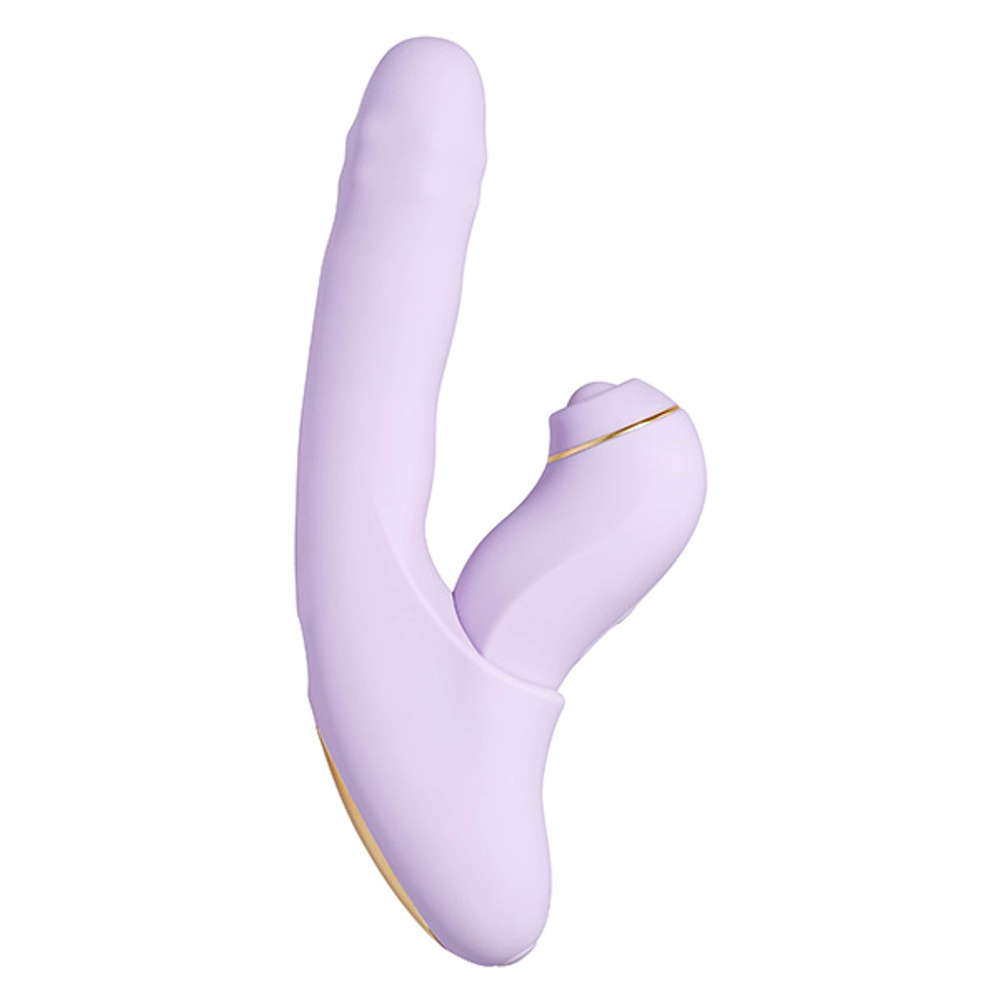 Интерактивный вибратор-кролик 19,6 см со съемным клиторальным пульсатором Svakom Duoglow App-Controlled Silicone Dual Vibrator SL278H