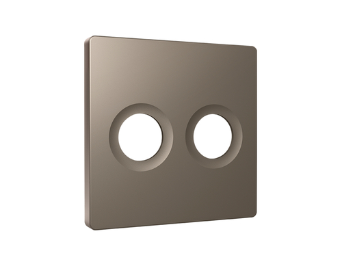 AP6433 Лицевая панель ALFA (Темная бронза матовый) для TV двойной розетки QUANT