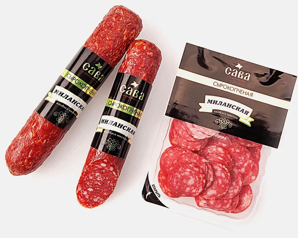 Колбаса Сава Миланская сырокопченая 210г