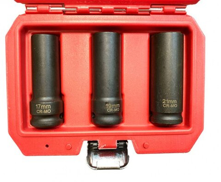 Набор удлиненных головок-экстракторов 1/2" для поврежденных болтов и гаек 3 пр. Horex HZ 24.1.064s