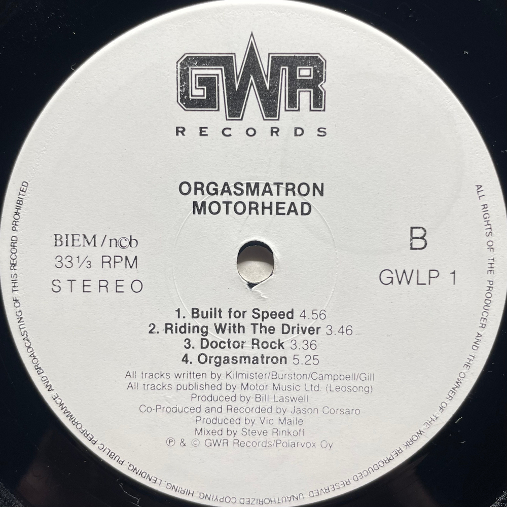 Motorhead ‎– Orgasmatron (Финляндия)