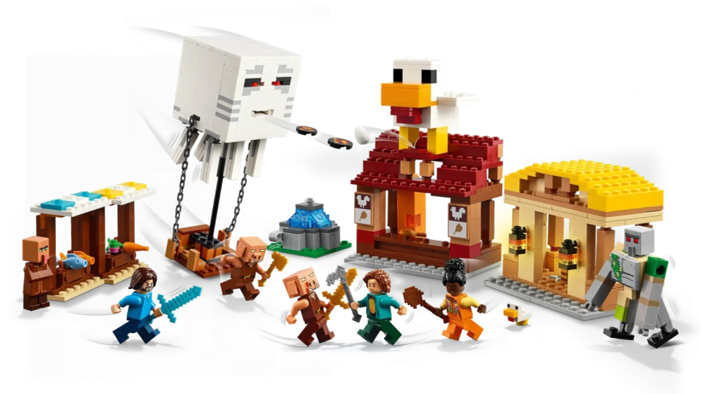 Конструктор LEGO Minecraft 21273 Нападение на деревню на призрачном воздушном шаре