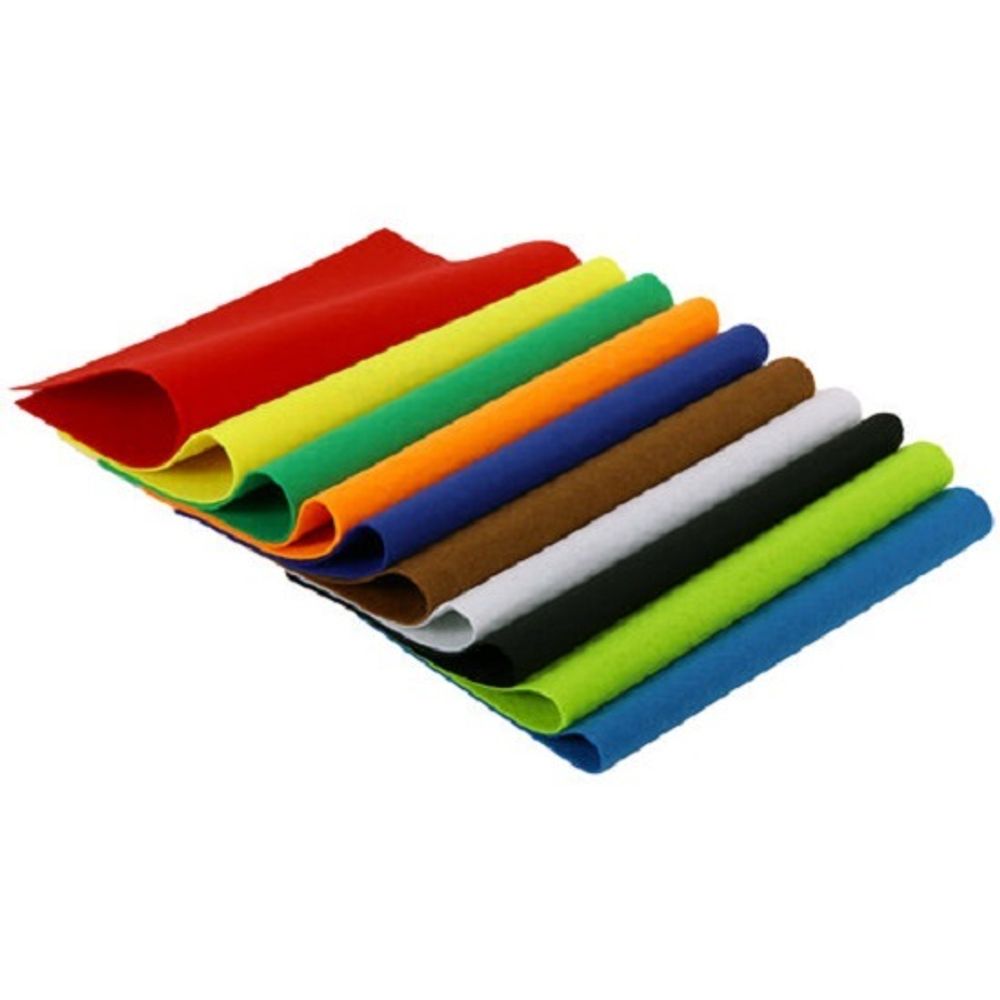 Набор для творчества из цветного фетра Юнландия, 10 цв. 10л., А4