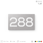 Номер на дверь 288, табличка на дверь для офиса, квартиры, кабинета, аудитории, склада, серая 120х70 мм, Айдентика Технолоджи