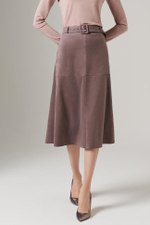 4852 Юбка женская (серо-розовый)