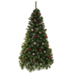 Елка «Венская» 180 см, ПВХ+Леска, ягоды и шишки (736 веток)