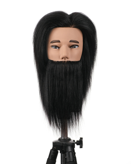 Учебная манекен голова "брюнет" с бородой
