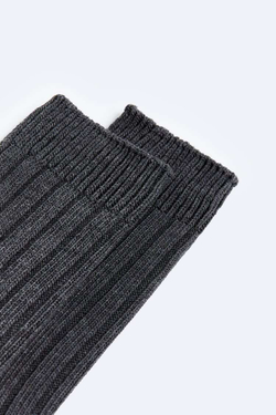 ZARA НОСКИ В РУБЧИК, СЕРЫЙ