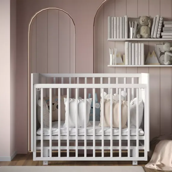 Детская кроватка с маятником Incanto Vikki Белая