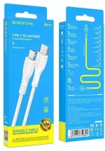 Кабель Type-C - Lightning (для iPhone) Borofone BX51 (2.4A, 12W, PD) Белый