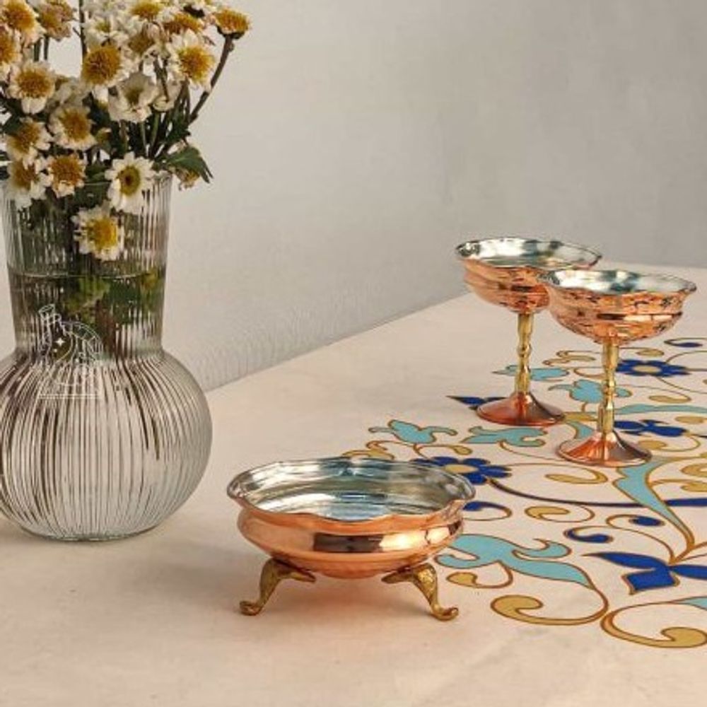 Медная пиала на трёх ножках Exirmes 30220289 Иран Медная пиала на трёх ножках Exirmes 30220289 Иран