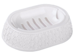 Мыльница "Вязаное плетение" (белый)