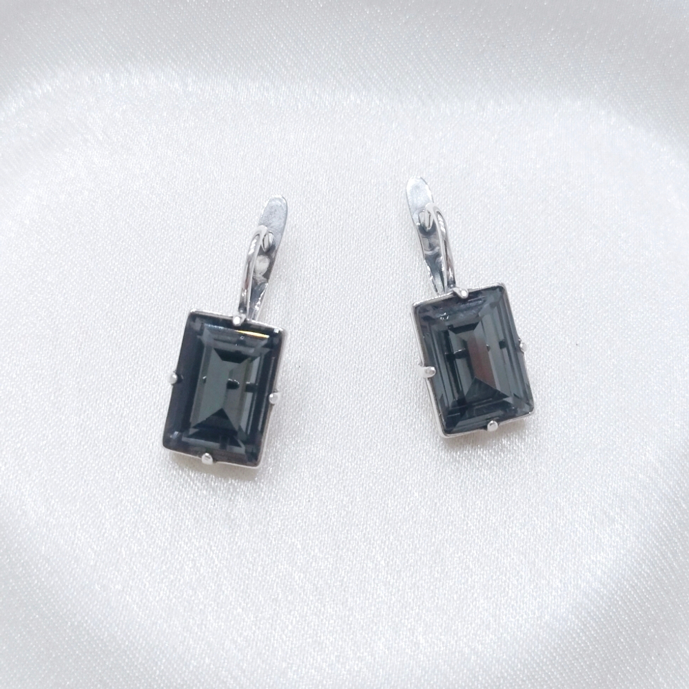 "Кристобаль мод." серьги в серебряном покрытии из коллекции "Серебряная сказка" от Jenavi  с английским замком