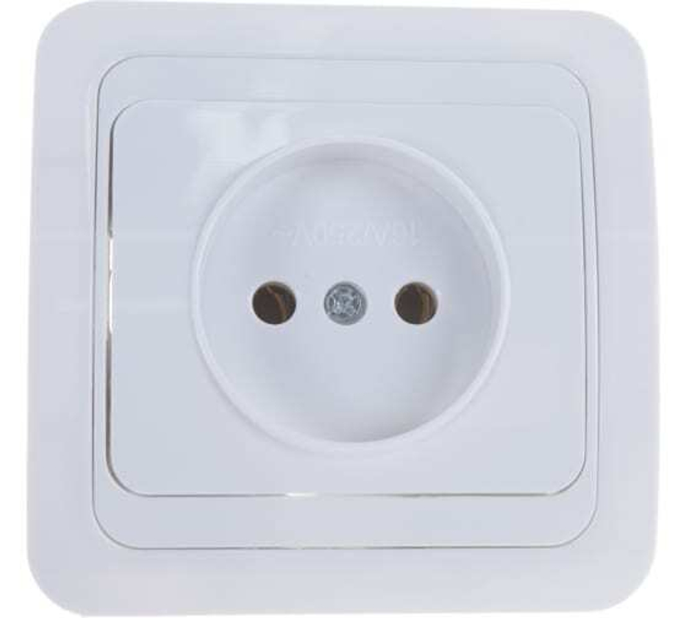 В0022 Розетка 1-местная СП б/з 16А 220В белая(Валери)