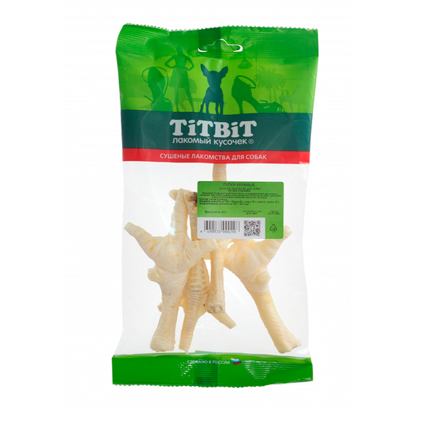 Лакомство TITBIT "Лапки Куриные" для собак, 45 г.