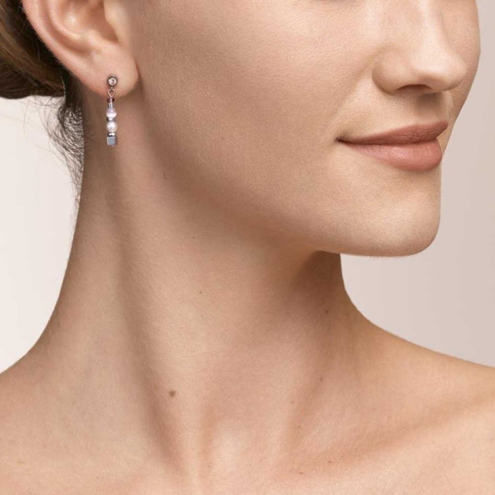 Серьги Coeur de Lion Coeur de Lion Lilac-Beige 5045/21-0836