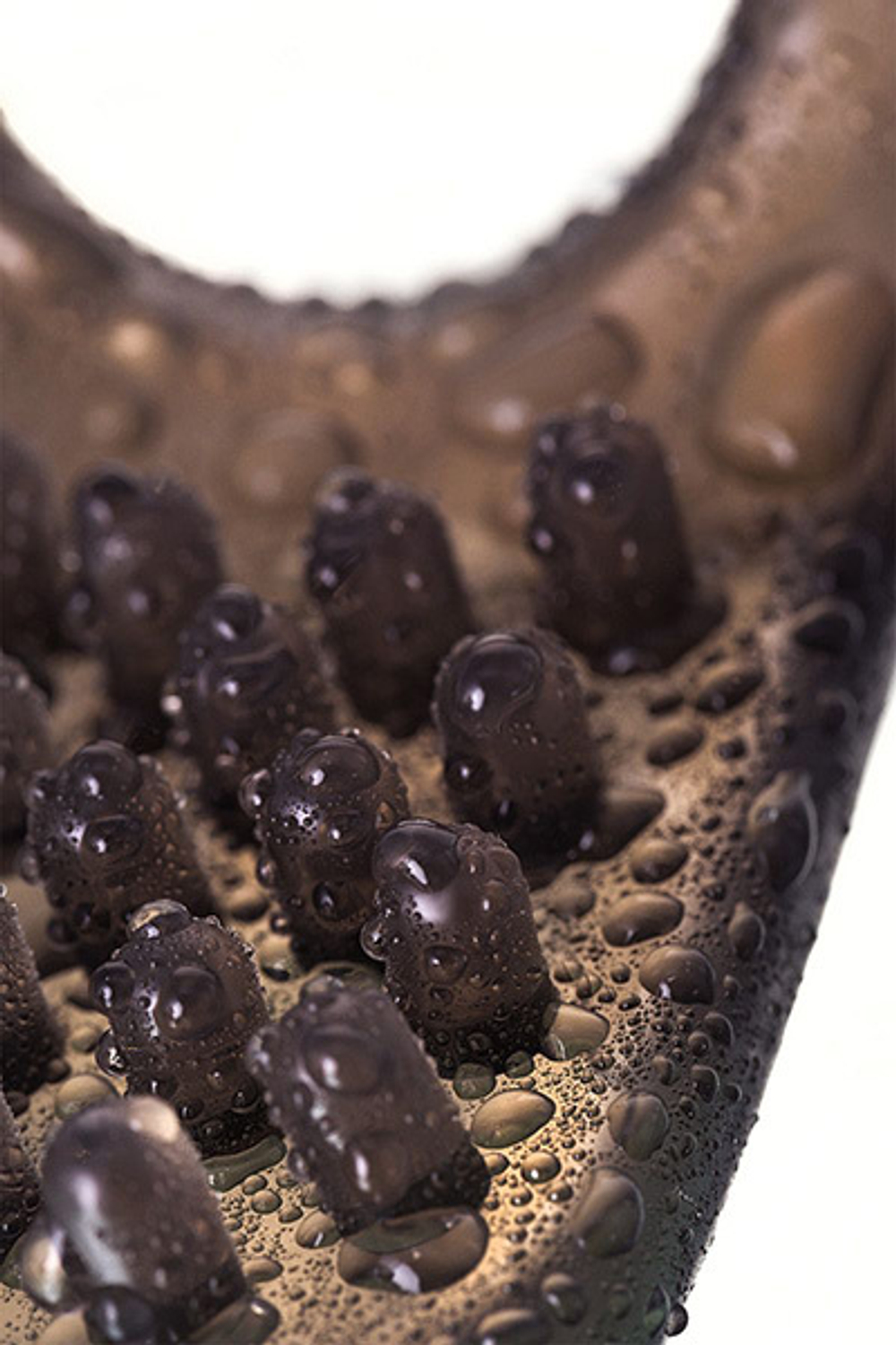 Дымчатое эрекционное кольцо 2,5см с точками ToyFa XLover 748030