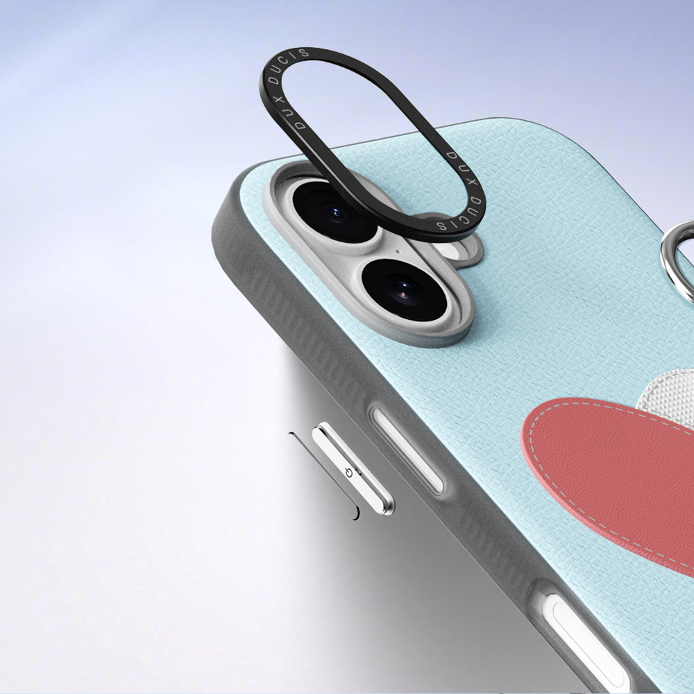 Чехол синего цвета (Love Edition) для iPhone 17, серия Luvy Series Case (со съемным ремешком) от Dux Ducis