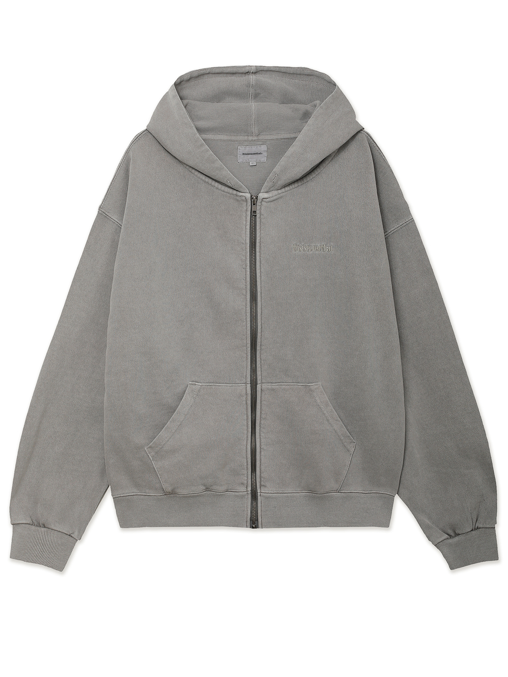 Толстовка С Капюшоном На Молнии Waffle Lined Zip Up Hoodie