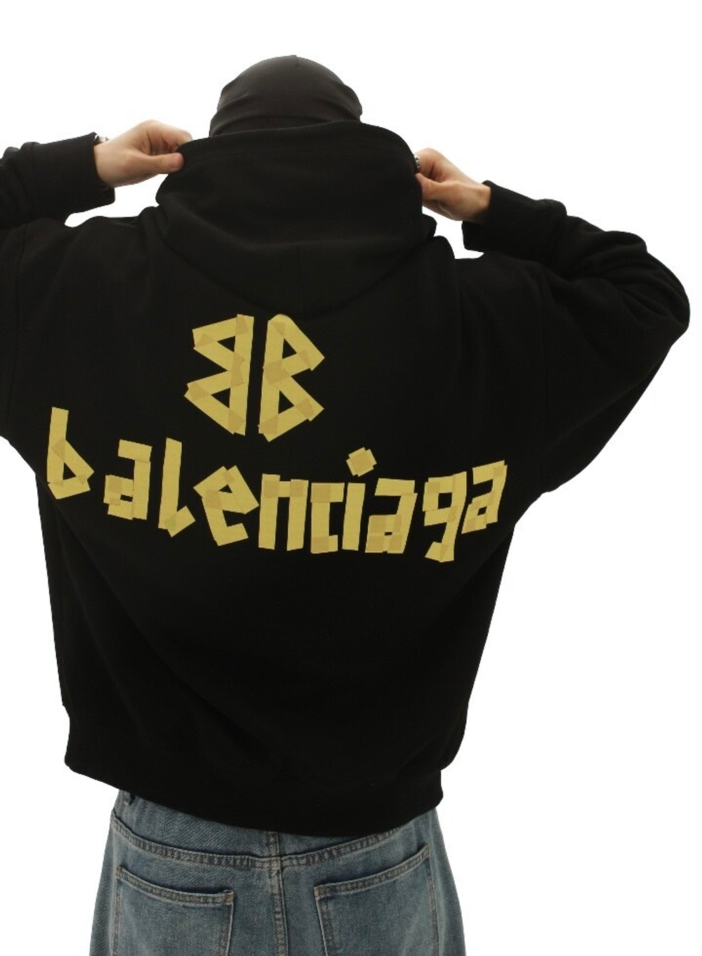 Худи Balenciaga Tape Type (Black)