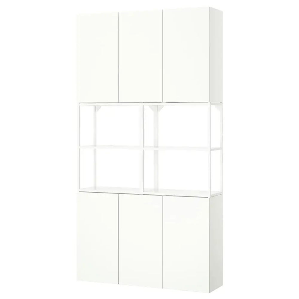 Книжный шкаф -  ENHET IKEA/ ЭНХЕТ ИКЕА, 225х120 см, белый