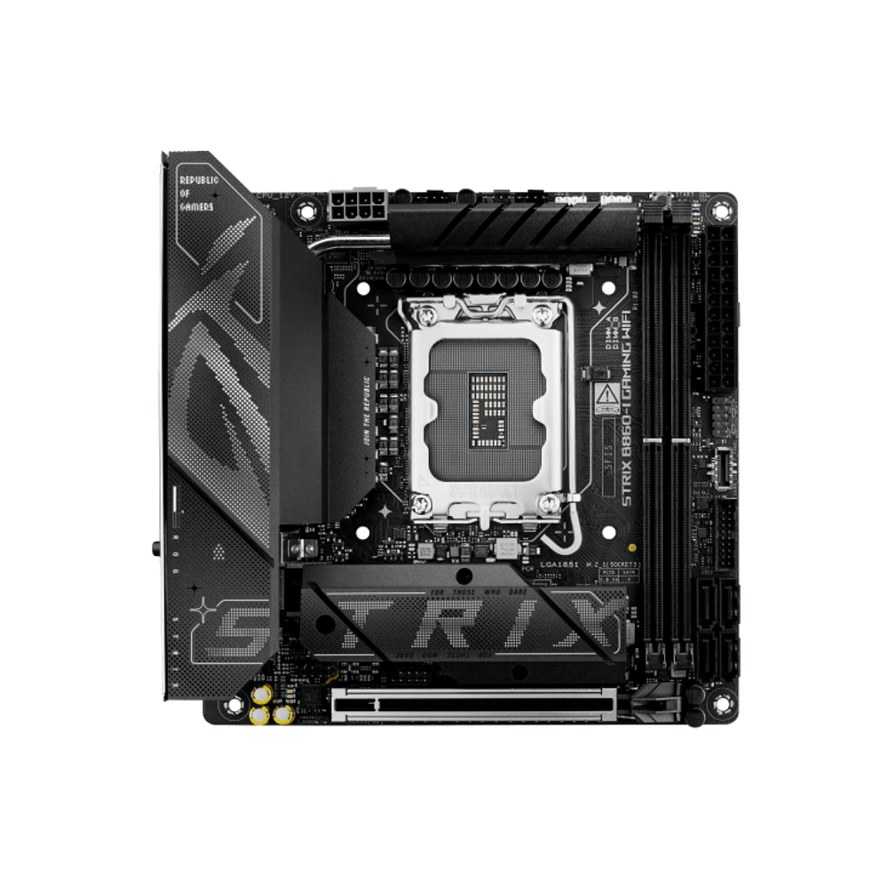 Материнская плата ASUS ROG STRIX B860-I GAMING WIFI, LGA1851 B860 2xDDR5 SATA M.2 HDMI DP USB-C mITX