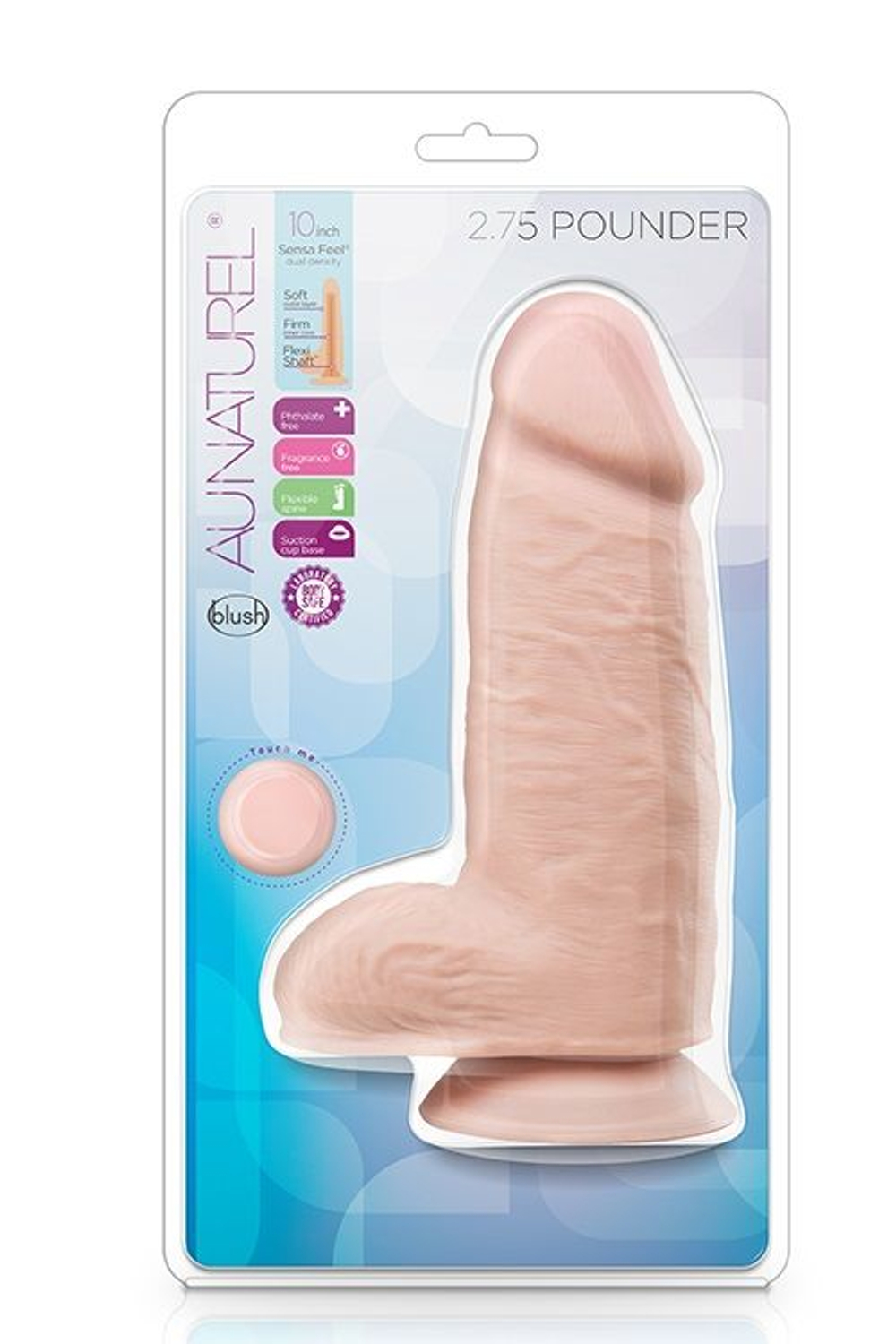 Телесный фаллоимитатор 2.75 Pounder - 25,4 см. (Цвет: телесный)