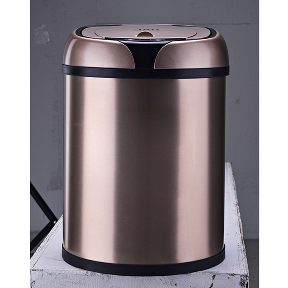 Ведро для мусора сенсорное, круглое, нерж, внутр ведро, Foodatlas JAH-9111, 8 л (золотой)