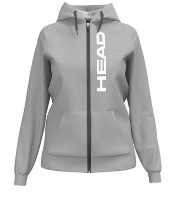 Женская Кофта теннисная Head Club Original Hoodie FZ - серый