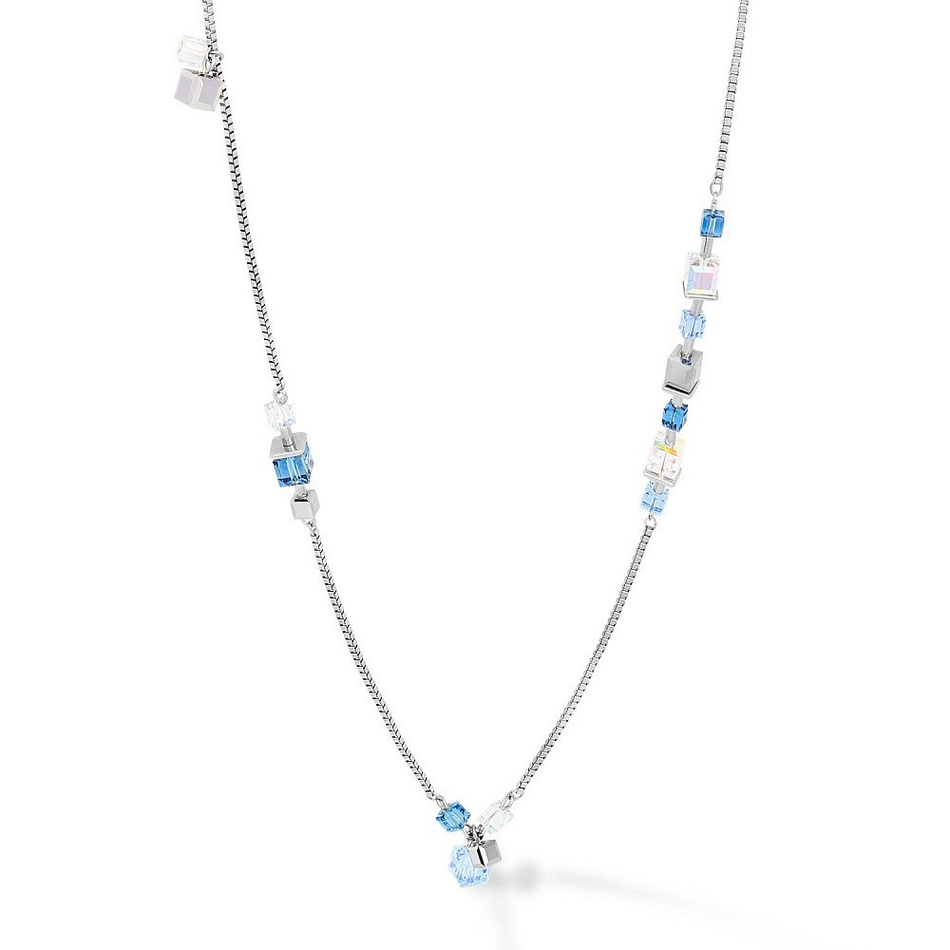 Длинное Колье Coeur de Lion Crystals Silver-Blue 5066/10-0700 цвет синий