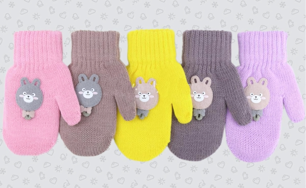 Варежки дет. ТМ-373д р.14(56) в ассорт. (Теплыши), 1 шт.