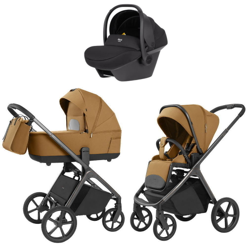 Коляска Carrello Vector 2025 CRL-6551 Nova DK791 Black Line 3 в 1 Golden Beige