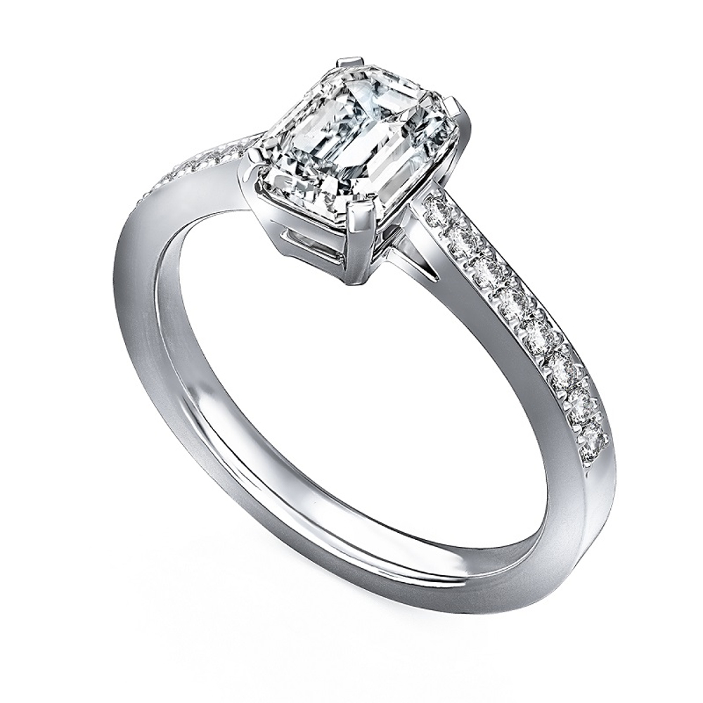 Кольцо с выращенными бриллиантами 1.529 ct