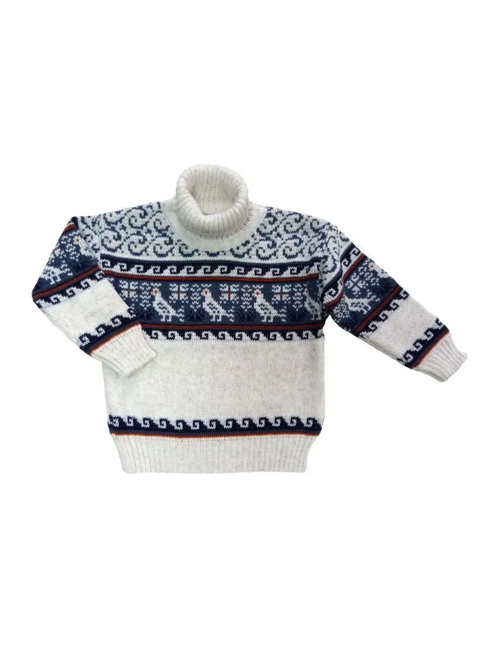 Свитер вязаный с горлом