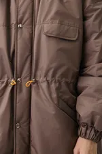 Парка Choompu оверсайз коричневая