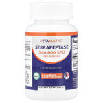 Vitamatic, серрапептаза, 120 капсул из гипромеллозы DRcaps® (120 000 SPU в 1 капсуле)