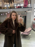 Шуба Lux миди горький шоколад