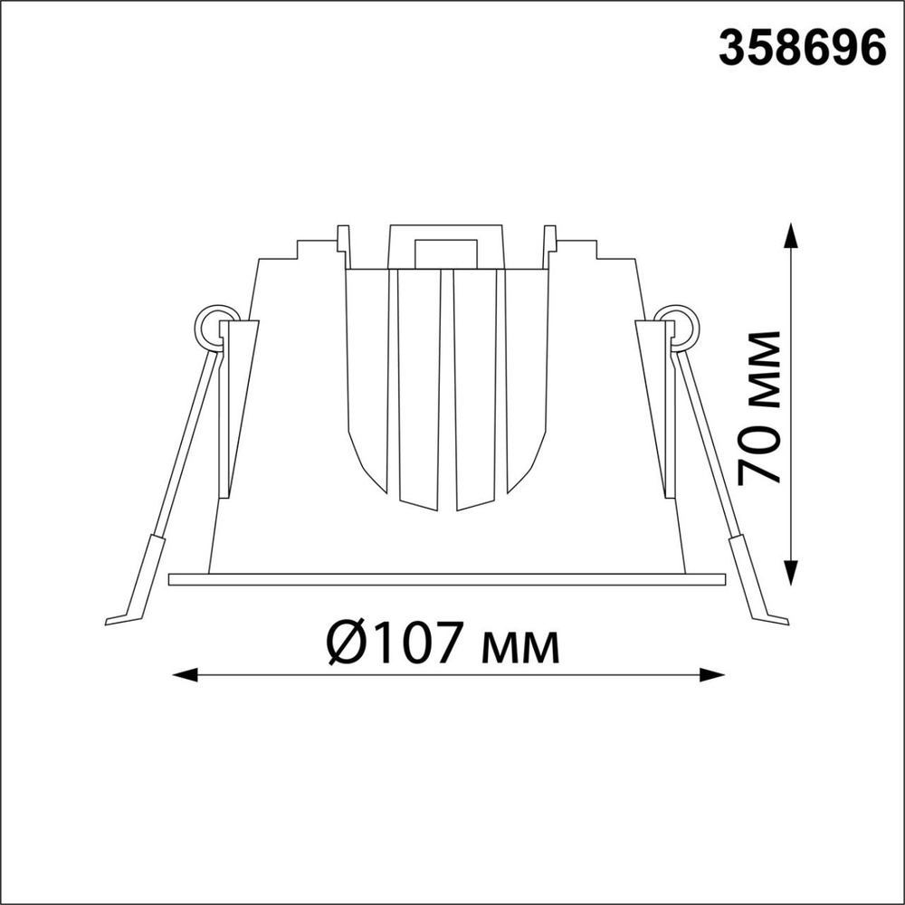 358696 SPOT NT21 462 белый/золото Светильник встраиваемый светодиодный IP20 LED 4000К 20W 100-265V KNOF