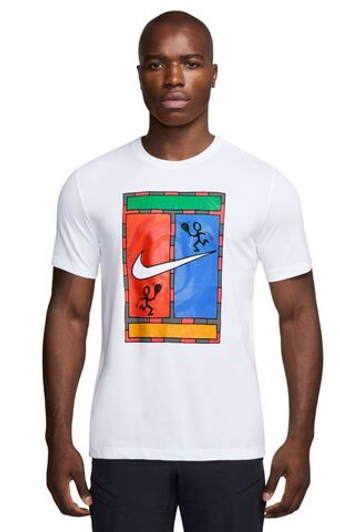 Мужская теннисная футболка Nike Court Dri-FIT Logo- белая